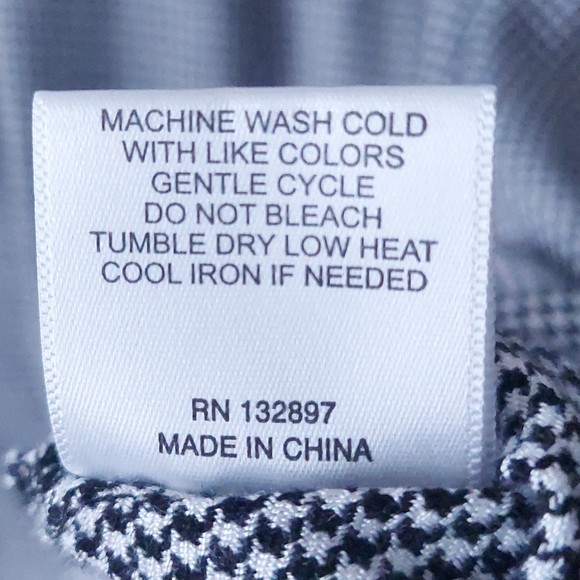 Jane and Delancey Black & White Houndstooth Long Sleeve Top Women's Sz 2X - Picture 5 of 15